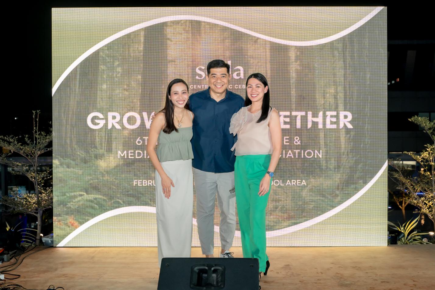 L-R_ Antoinette Ansing, Cluster Communications Manager, Ron Manalang, Cluster General Manager, Thrina de la Calzada, Director of Business Development